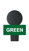 Green Round Microphone Earring Sponge