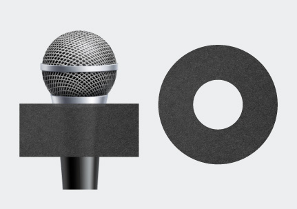 Microphone Round Earring Sponge