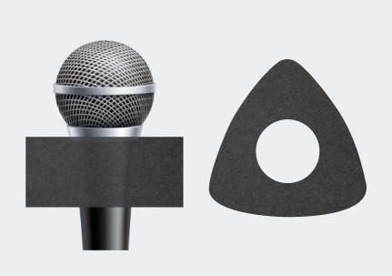 Microphone Triangle Earring Sponge